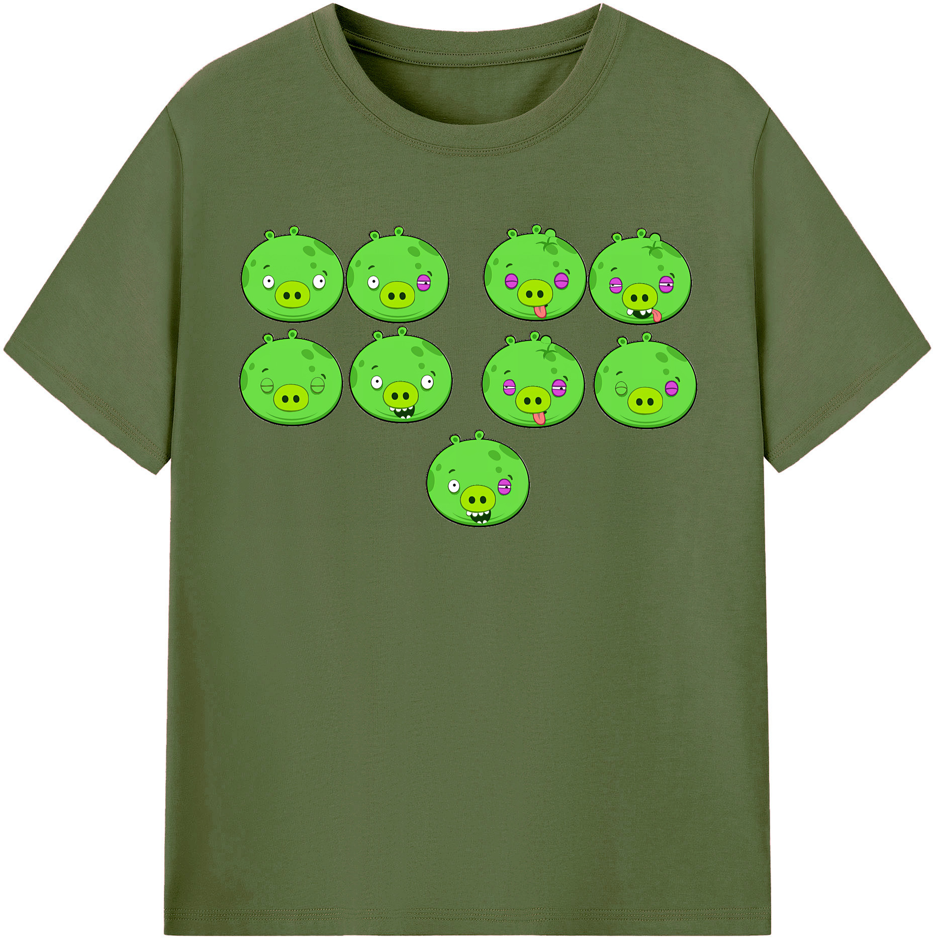 （画像用） Angry Birds アングリーバード 綿100％半袖Tシャツ（フロントプリント）
